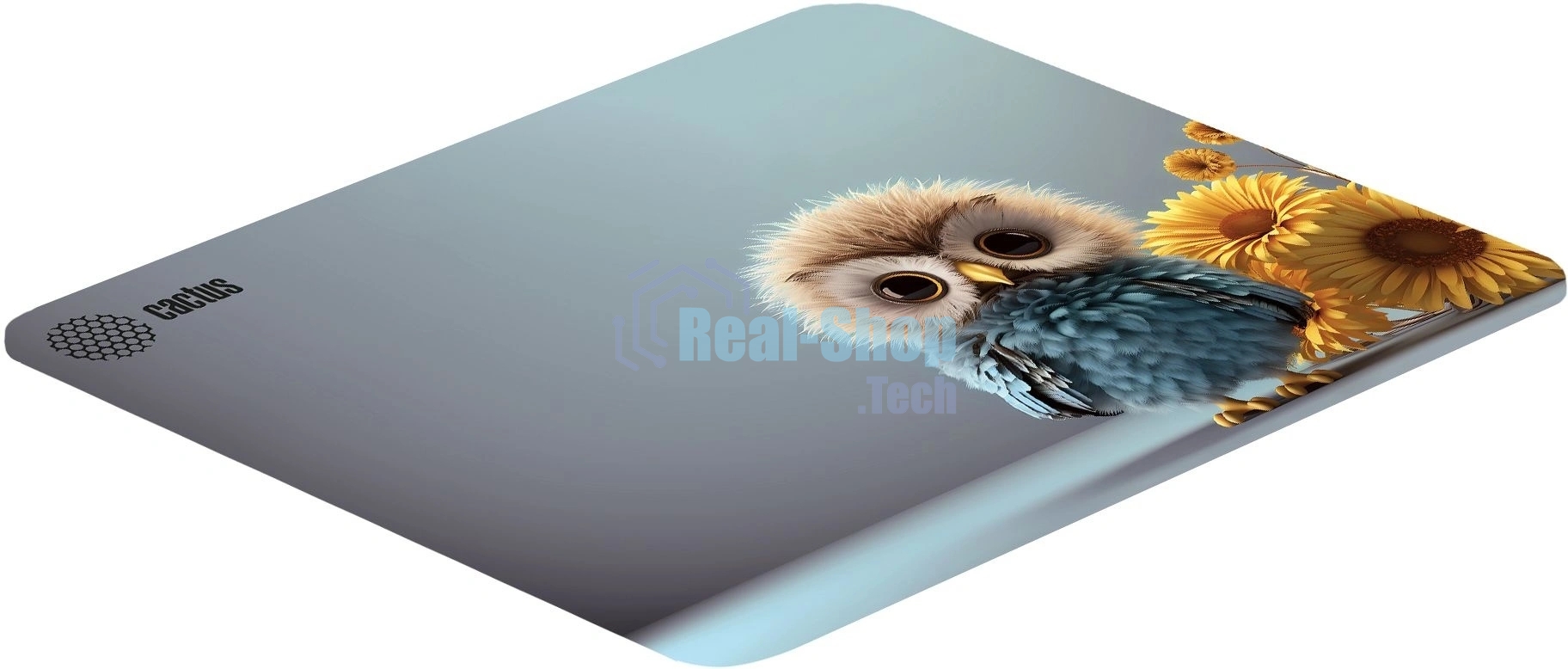 Коврик для мыши Cactus Owl gray рисунок 300x50x3мм (CS-MPC-D12M)
