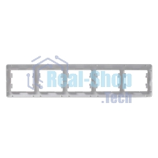 Рамка 5-м Glossa горизонт. алюм. SchE GSL000305