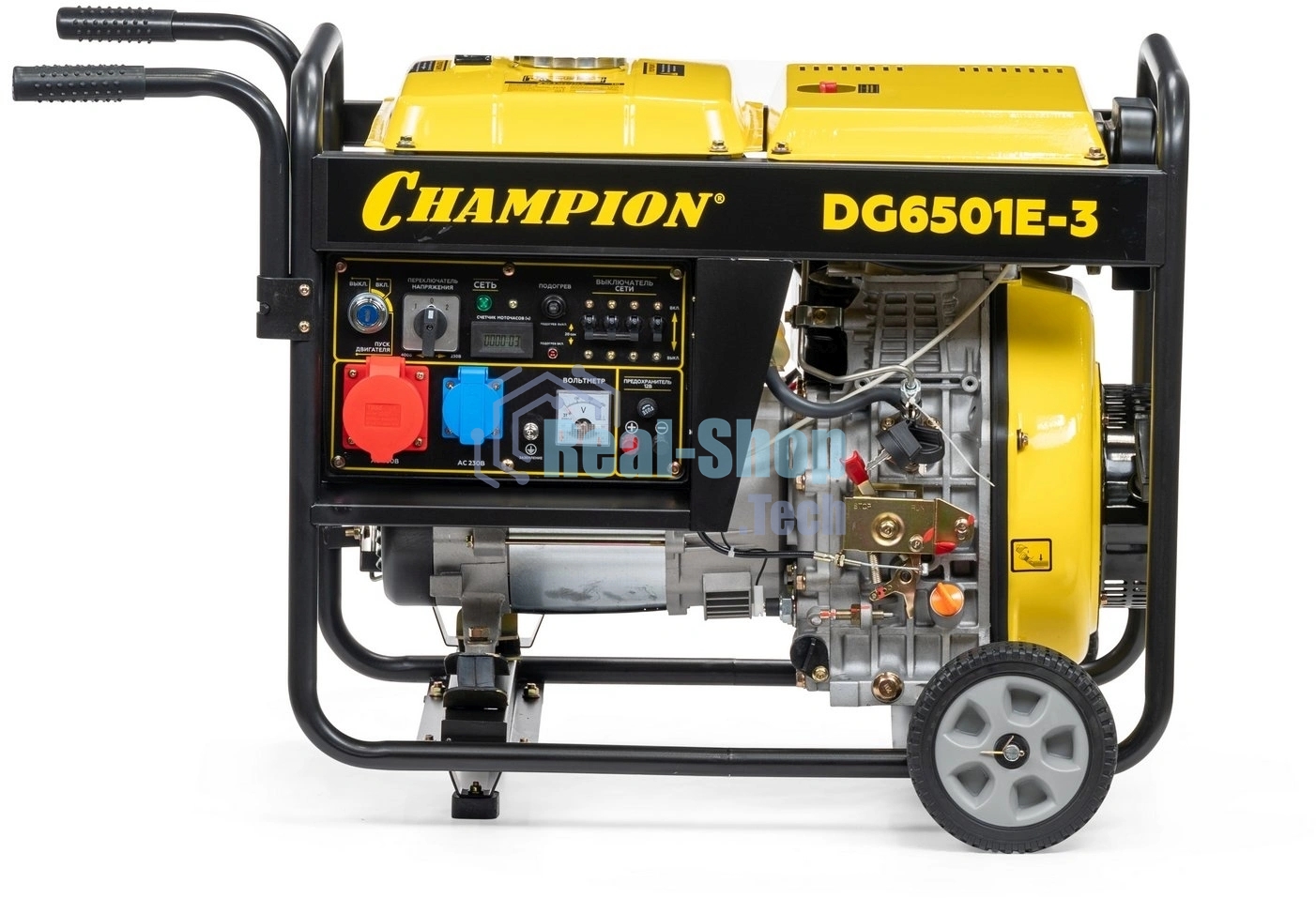 Электрогенератор дизельный Champion DG6501E-3, 6.6 кВт, 82 дБ, 103 кг