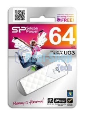 Флешка USB Silicon Power USB 64Gb Ultima U03 SP064Gb,UF2U03V1W USB 2.0, белый