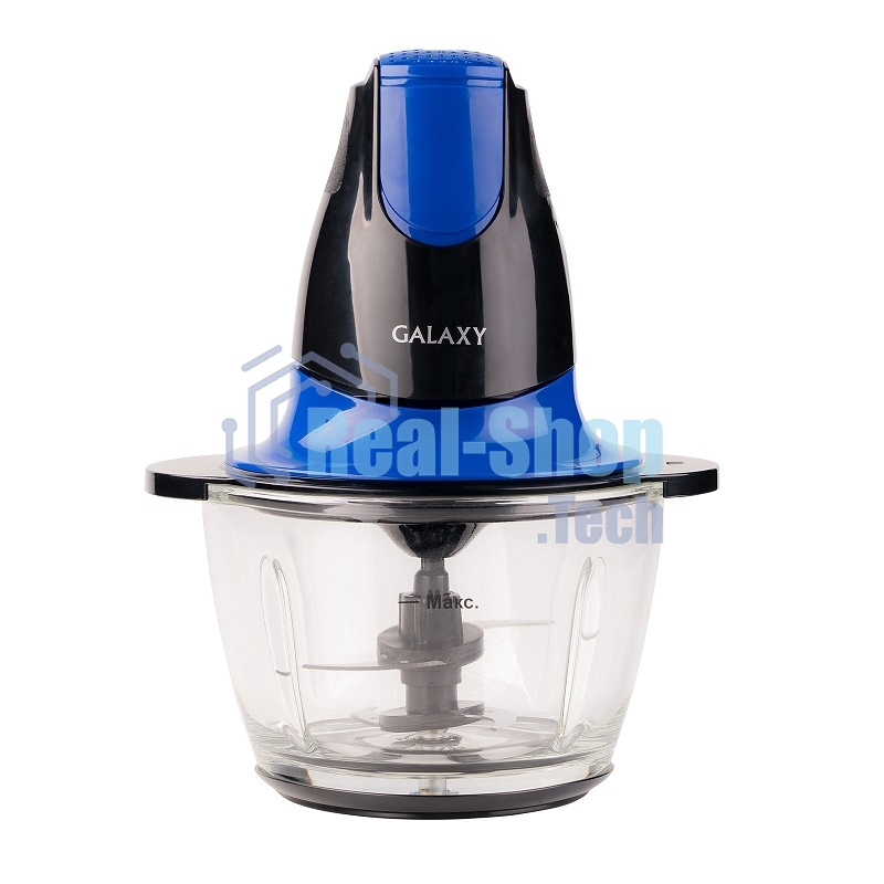 Измельчитель электрический Galaxy Line GL 2357, синий, стеклянная чаша 0,75 л, 400 Вт, импульсный режим