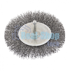 Щетка для дрели Сибртех 100 мм, плоская со шпилькой, витая проволока 0,3 мм