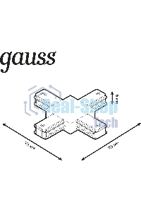 Коннектор для трековых шинопроводов Gauss (+) черный