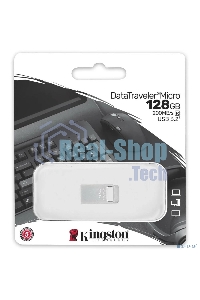 Флешка USB Kingston 128Gb DataTraveler Micro DTMC3G2/128Gb USB 3.0 серебристый