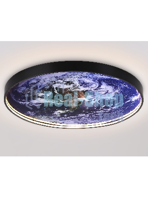 Настенно-потолочный светодиодный светильник Ambrella light FW11136 BK черный 50W LED 3000-6400K D800*38