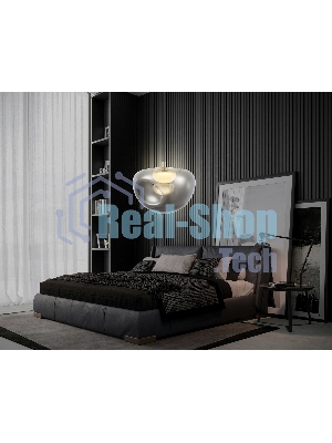 Подвесной светодиодный светильник Ambrella light LH12001 BK/GD/SM черный/золото/дымчатый 6W 3000K D180*145