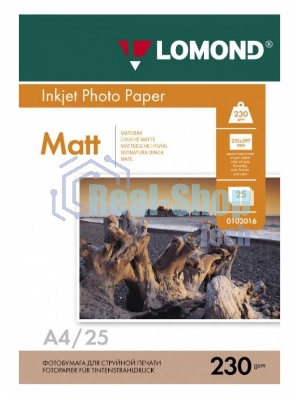 Фотобумага Lomond 0102050 A4/230г/м2/25л./белый матовое для струйной печати