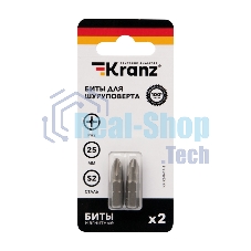 Бита для шуруповерта Kranz PH2х25 мм (2 шт./уп.)