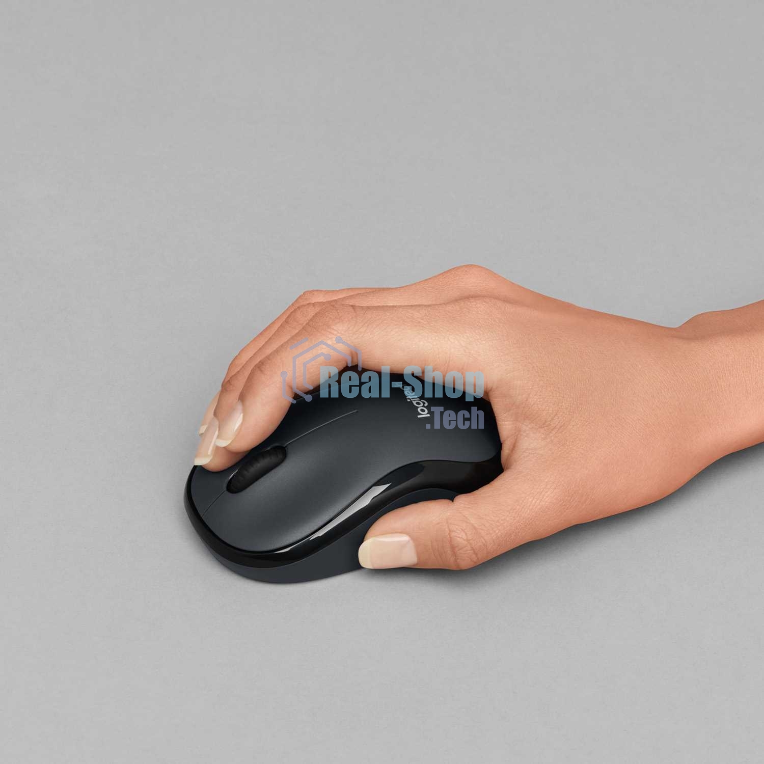 Мышь беспроводная Logitech M220 SILENT черный/серый, 1000 dpi, радиоканал, USB, кнопки - 3