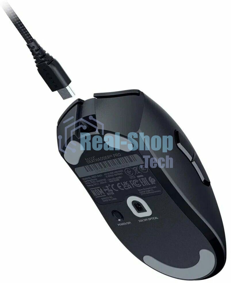 Мышь беспроводная/проводная Razer DeathAdder V3 Pro черный, 30000 dpi, радиоканал, USB, кнопки - 6