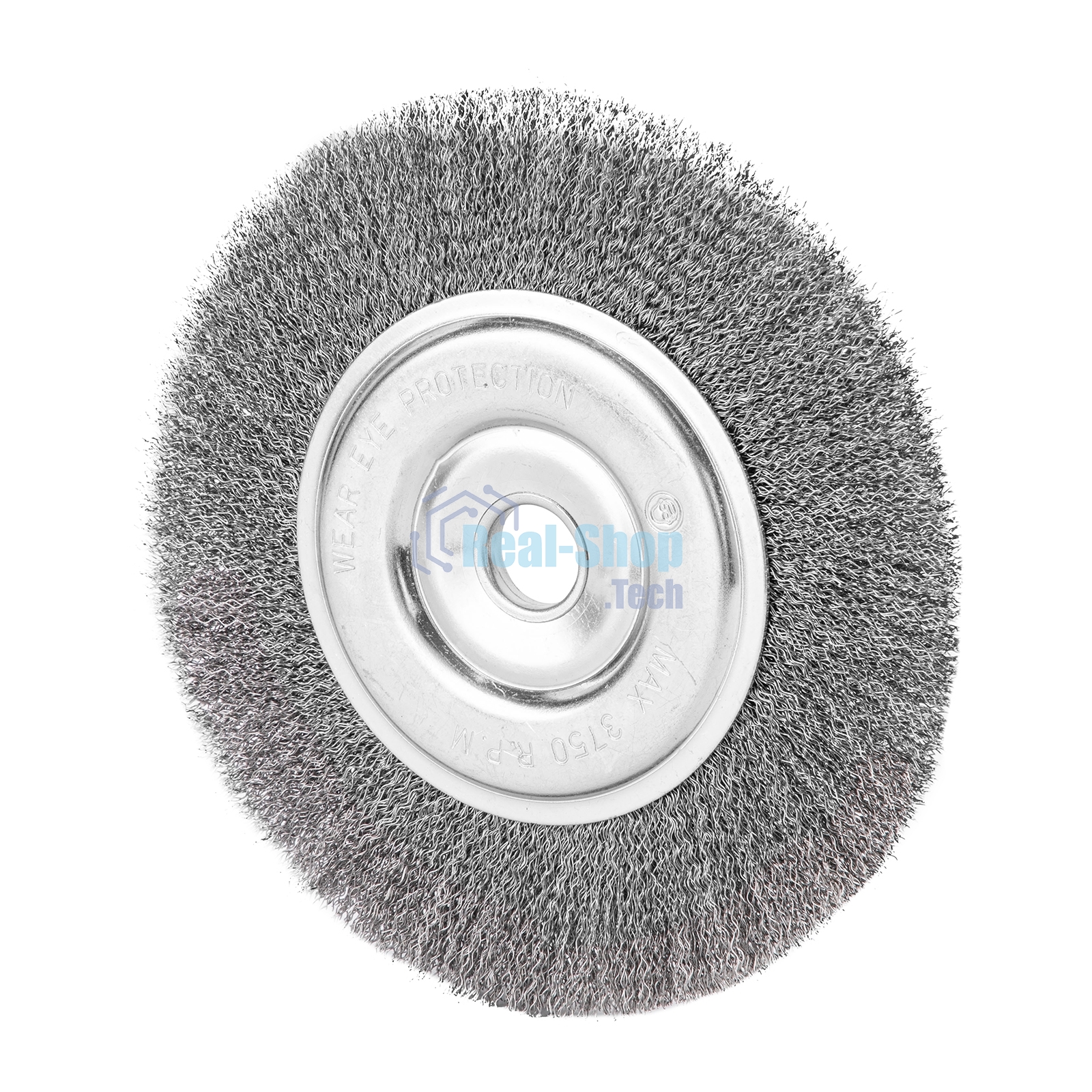 Щетка для УШМ Сибртех, 200 мм, посадка 22,2 мм, плоская, витая проволока