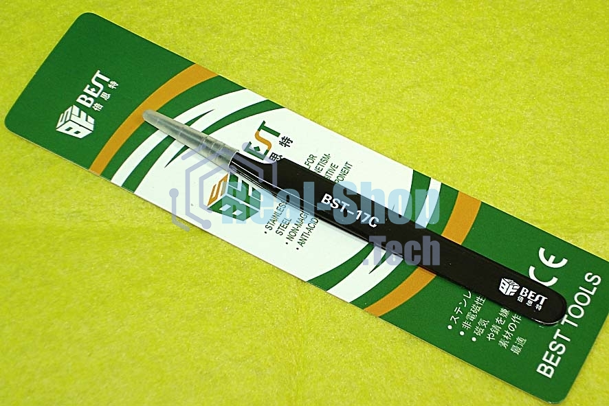 Пинцет Best BST-17С прямой острый 115мм