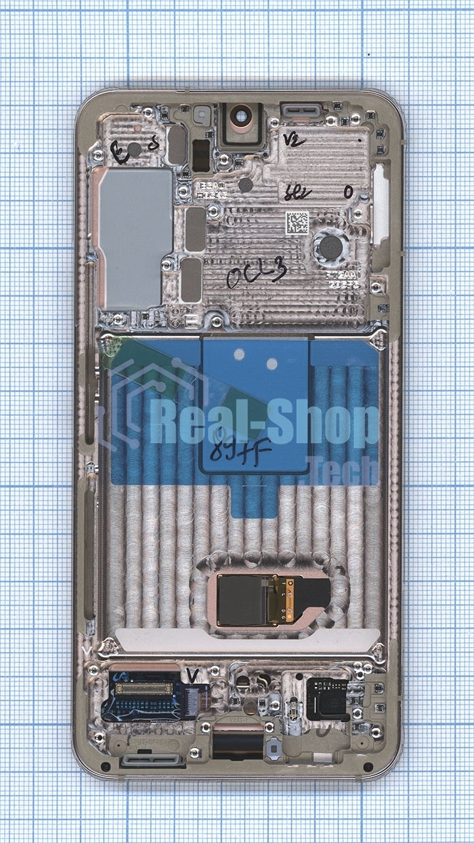 Дисплея для Samsung Galaxy S22 SM-S901B в сборе с тачскрином ServicePack, фиолетовый (GH82-27520F)