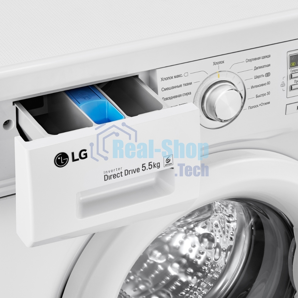 Стиральная машина LG F10B8MD белая, загрузка фронтальная 5.5кг, 1000 об/мин., класс: A