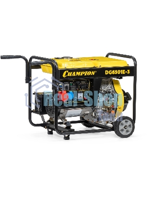 Электрогенератор дизельный Champion DG6501E-3, 6.6 кВт, 82 дБ, 103 кг