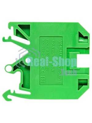 Колодка клеммная EKF plc-jxb-2.5/35gn JXB-2.5/35 зеленая EKF PROxima