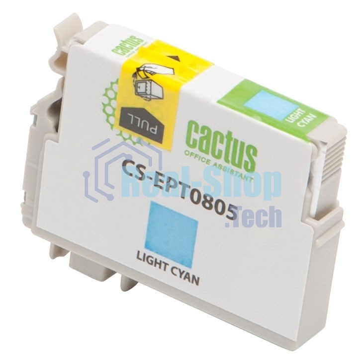 Картридж струйный Cactus CS-EPT0805 светло-голубой (11,4 мл) для Epson Stylus Photo P50/PX650/PX660/PX700/PX700W/PX710/PX710W/PX720/PX720WD/PX800/PX800FW/PX810/PX810FW/PX820/PX820FWD/R265/R285/R360/RX560/RX585/RX685