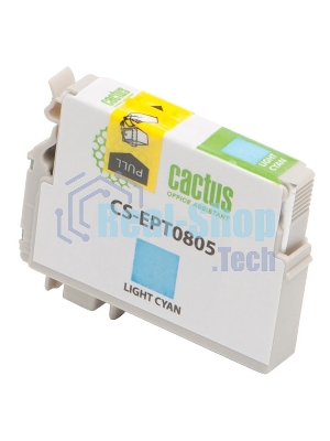 Картридж струйный Cactus CS-EPT0805 светло-голубой (11,4 мл) для Epson Stylus Photo P50/PX650/PX660/PX700/PX700W/PX710/PX710W/PX720/PX720WD/PX800/PX800FW/PX810/PX810FW/PX820/PX820FWD/R265/R285/R360/RX560/RX585/RX685
