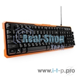 Клавиатура проводная игровая Гарнизон GK-320G черный USB, подсветка, код 