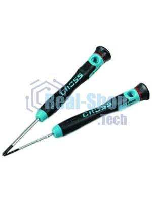 Набор отверток Gross 13347 для точной механики crmo двухкомпонентные рукоятки 6 шт. пласт. бокс