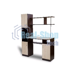 Стол-компьютерный БИТЕЛ СК-7 венге/ясень, компьютерный стол с надстройкой. Материалы: ЛДСП. Размеры: ШхГхВ (680х530х1555) мм