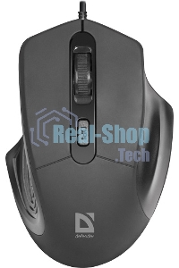 Мышь проводная Defender Datum MB-347 черный, 1600 dpi, USB, кнопки - 4