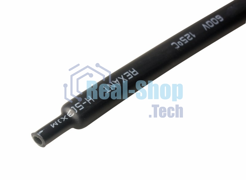 Трубка термоусадочная Rexant 12.0/4.0 1м с клеев. подсл. черный