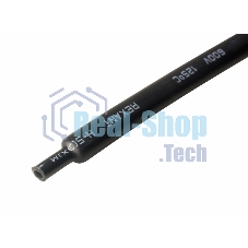 Трубка термоусадочная Rexant 12.0/4.0 1м с клеев. подсл. черный