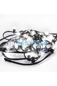 Гирлянда Neon-night LED Galaxy Bulb String 10м, черный каучук, 30 лампx6 LED белый, влагостойкая IP65