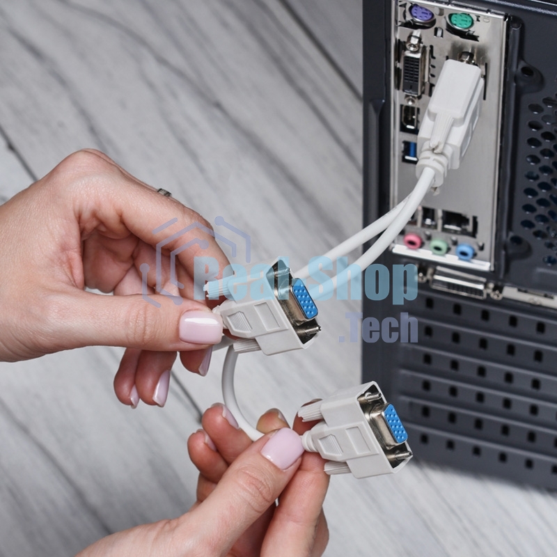 Переходник штекер Rexant VGA - 2 гнезда VGA, провод