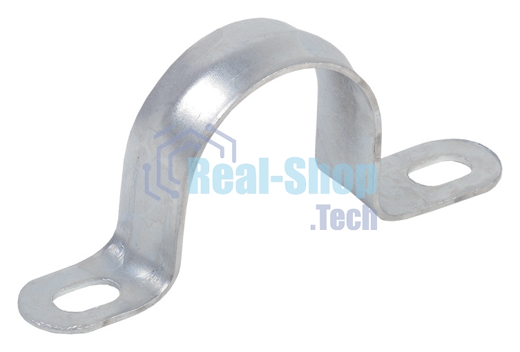 Скоба IEK CMAT11-19-010 двухлапковый 19мм оцинкованная сталь белый (упак.:10шт)