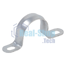 Скоба IEK CMAT11-19-010 двухлапковый 19мм оцинкованная сталь белый (упак.:10шт)