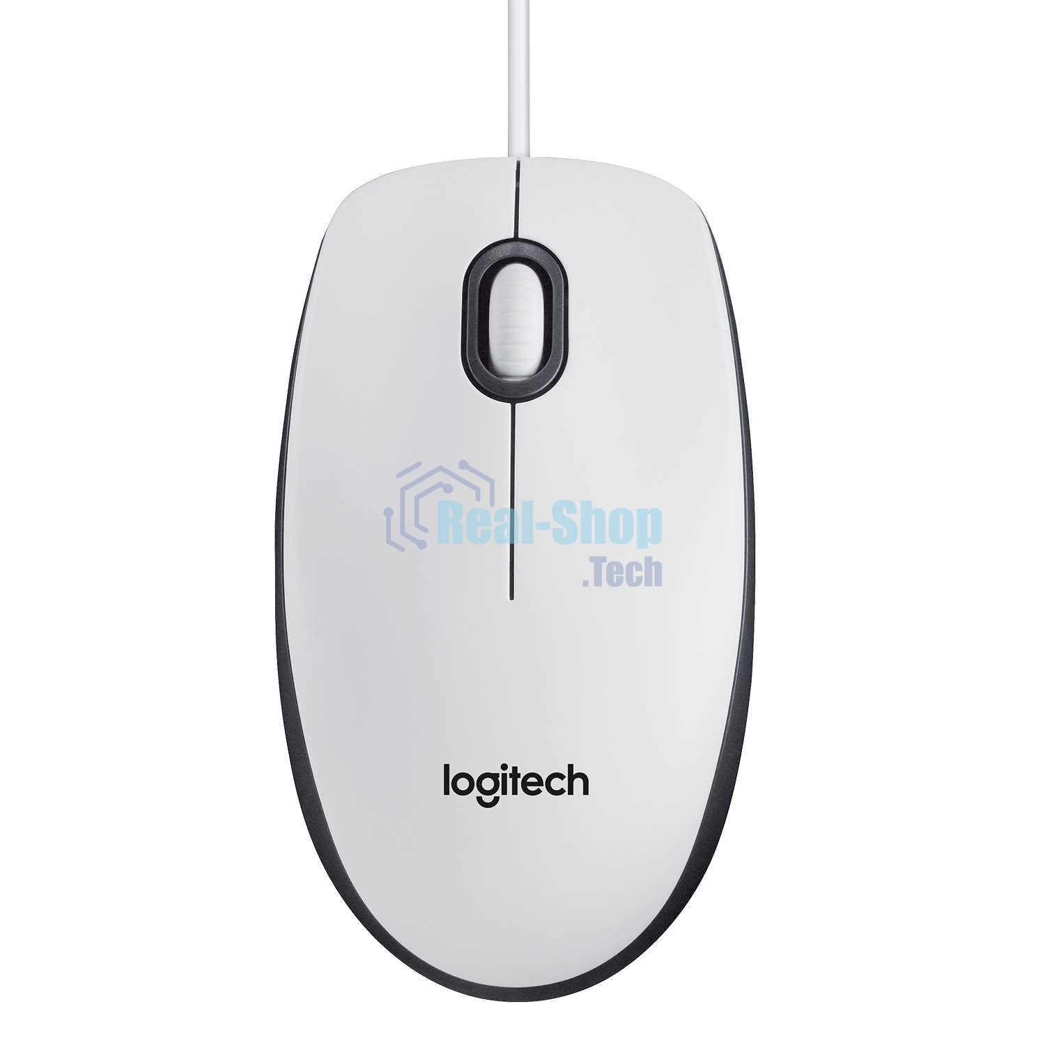 Мышь проводная Logitech M100 белый, 1000 dpi, USB, кнопки - 3