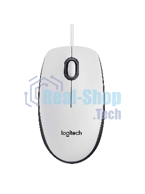 Мышь проводная Logitech M100 белый, 1000 dpi, USB, кнопки - 3
