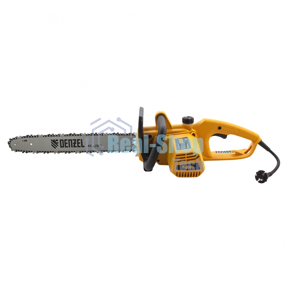 Пила цепная электрическая Denzel EDS-2200P 2,2кВт, поперечная, шина 45см, шаг 3/8, паз 1,3 мм, 63 зв