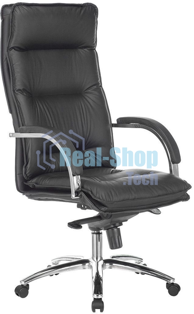 Кресло руководителя Бюрократ T-9927SL черный, кожа, крестовина металл хром