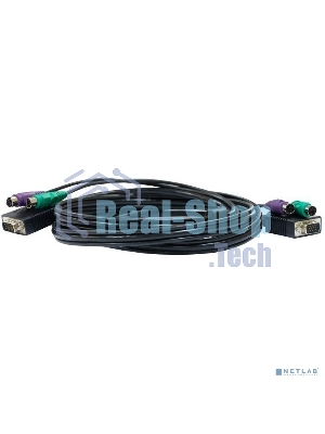 Кабель D-Link DKVM-CB3/A3A KVM длиной 3 м с разъемами PS2