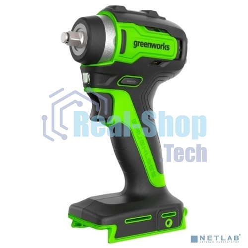 Гайковерт ударный аккумуляторный GreenWorks GD24IW200, 24v, 200 Нм, без АКБ и ЗУ (3803607)