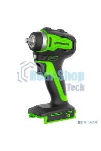 Гайковерт ударный аккумуляторный GreenWorks GD24IW200, 24v, 200 Нм, без АКБ и ЗУ (3803607)