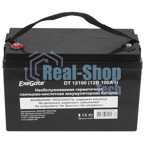 Аккумуляторная батарея ExeGate DT 12100 (12V 100Ah, под болт М6)
