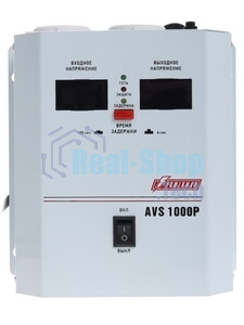 Стабилизатор напряжения Powerman AVS 1000P White (1000ВА,8А,КПД 98%, циф. индикация вх./вых. напряж.)