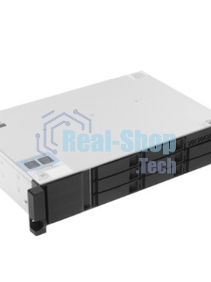 Сетевое хранилище SMB QNAP TS-873AeU-RP-4G NAS 8 HDD trays, 2x 2.5 GbE. 64-bit 4-core AMD V1500B 2,2 GHz, 4 Gb. RAM (1*4 Gb) up to 32Gb (2*16 Gb), 2 x M2 2280 (PCIe Gen3 x 1), 2xPSU W/o rail kit RAIL-B02