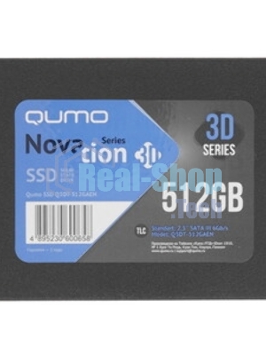 Накопитель SSD QUMO Novation 3D, 512Gb, SATA III, 2.5