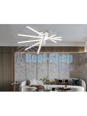 Потолочный светодиодный светильник Ambrella light FL6221 WH белый 70W 3000K-6400K 605*605*170 (ПДУ ИК)