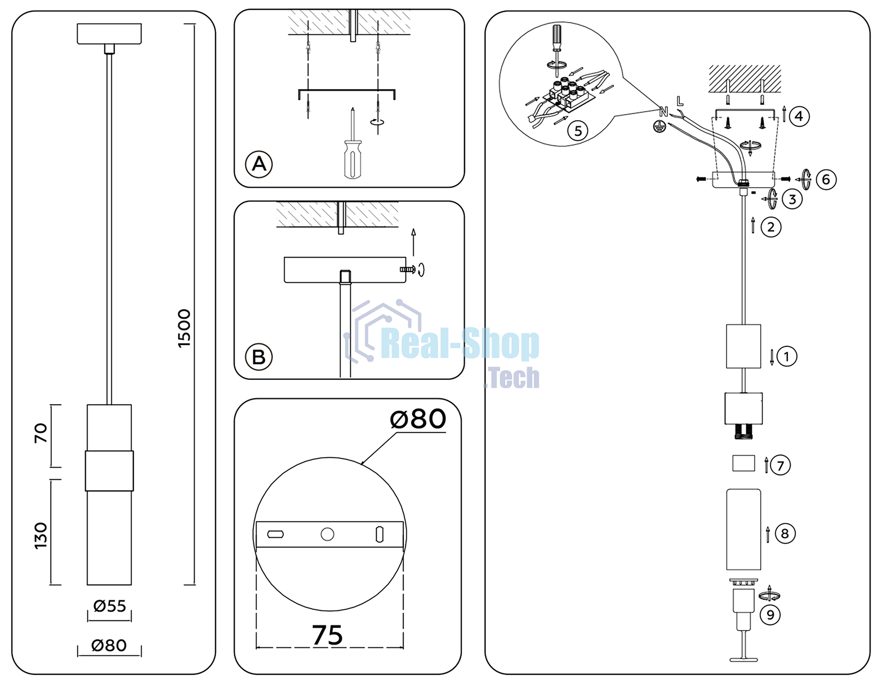 Подвесной светильник LH55111 BS/FR/TI латунь/белый матовый/янтарь E14 max 40W D55*1500