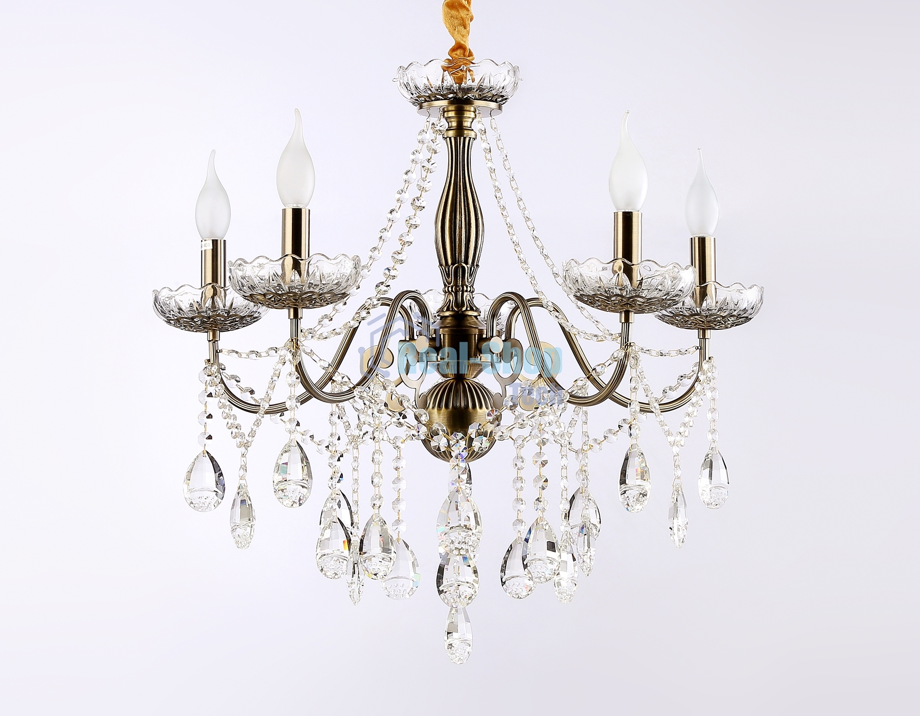 Светильник Ambrella light TR4949/5 SB/CL бронза/прозрачный E14/5 max 40W D620*585