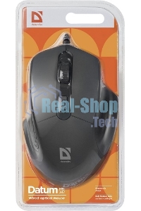Мышь проводная Defender Datum MB-347 черный, 1600 dpi, USB, кнопки - 4