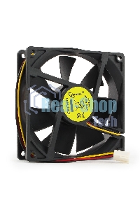 Вентилятор для корпуса Gembird FANCASE2 черный, 90 мм, 2500 об/мин, 26 дБ, 3 pin
