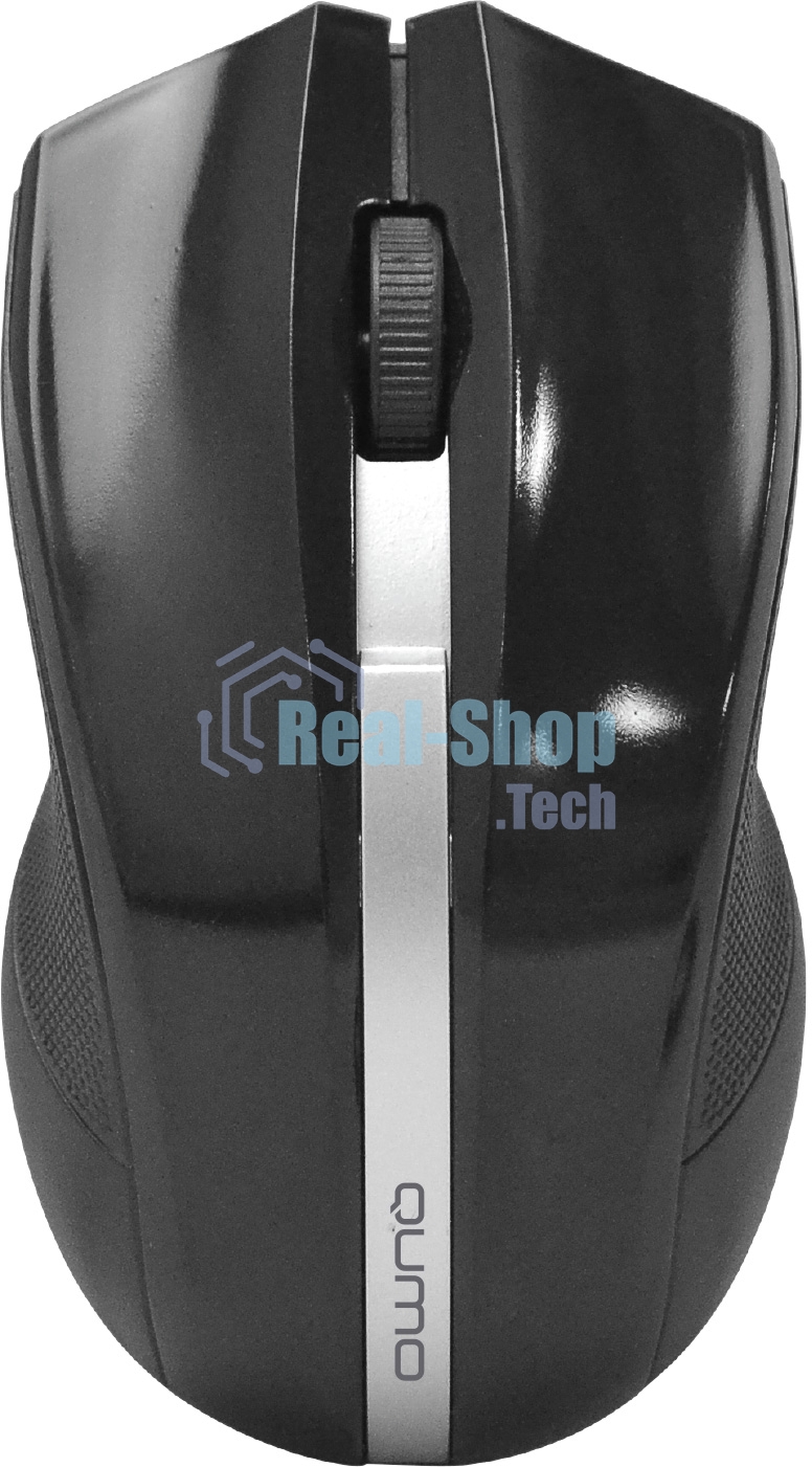 Мышь беспроводная Qumo Office M15 Style черный, 1000 dpi, радиоканал, USB, кнопки - 3