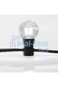 Гирлянда Neon-night LED Galaxy Bulb String 10м, черный каучук, 30 лампx6 LED белый, влагостойкая IP65